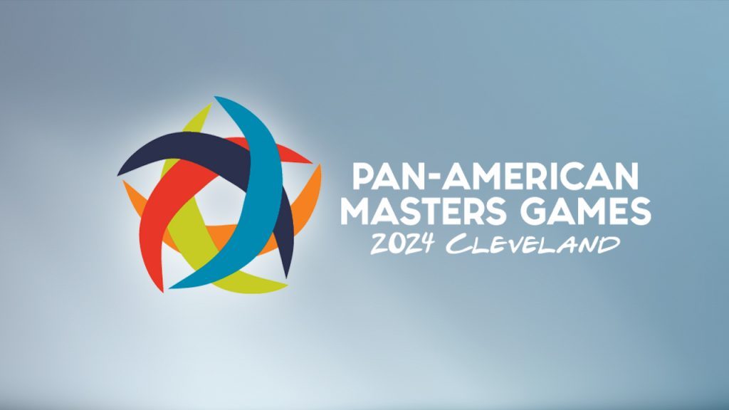 Pan American Masters Games 2024 in Cleveland, OH Official Logo Sponsored by The Junaid Family Foundation and The Junaid Group